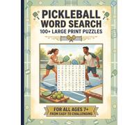 Pickleball Word Search: 100+ Large Print Puzzles | For Adults & Seniors | From Easy to Challenging | Perfect Gift for Pickleball Players | Brain Training & Sharp Mind