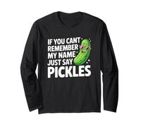 Pickles Funny Name Joke Cool Sunglasses Pun Maglia a Manica
