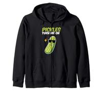 Pickles Turn Me On Cetrioli Insalata Cetrioli Verdure Pick Felpa con Cappuccio