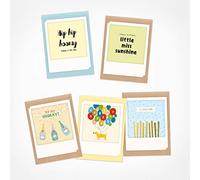 PICKMOTION Miss Sunshine | Set di 5 piccoli biglietti piegati | Biglietti d'auguri - con busta, immagini di fotografi Instagram con illustrazioni fatte a mano, disegnati a Berlino - Biglietti di