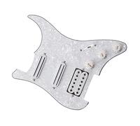 Pickup A 3 Strati Bianco SSH 2 Single Coil Dual Rail Pickup Humbucker Pickup Per Chitarra Elettrica Pickguard Battipenna precablati Set