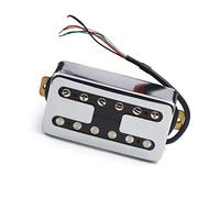 Pickup A Doppia Bobina Humbucker Con Coperchio In Ottone Per Chitarra Elettrica Pickups Set per Chitarra Elettrica (Color : Silver_Bridge)