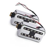 Pickup A Doppia Bobina Humbucker Con Coperchio In Ottone Per Chitarra Elettrica Pickups Set per Chitarra Elettrica (Color : Silver_1 set)