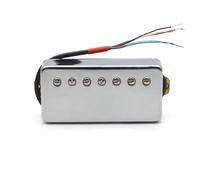 Pickup a doppia bobina per chitarra elettrica a sette corde Pickup a conchiglia in rame La doppia bobina a 5 fili può essere tagliata in singoli Pickup Strumento Chitarra(58mm Chrome)