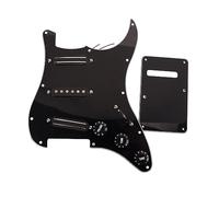 Pickup a doppia guida Sss a 3 strati neri Pickguard per chitarra precablati caricati per chitarra elettrica a 11 fori