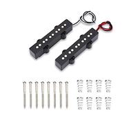 Pickup a Ponte Aperto da 2 Pezzi per Basso Elettrico Jazz Bass JB a 5 Corde, Facile da Installare, Silenzioso e Durevole, Include Molle e Viti
