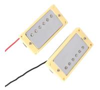 Pickup al manico e al ponte per chitarra elettrica Humbucker cromati con alloggiamento con cornice gialla Pickup-Set Per Chitarra Elettrica