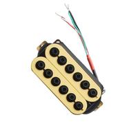 Pickup al manico per chitarra elettrica gialla a doppia bobina regolabile in metallo, parti di chitarra con bobina in plastica Pickup Professionale Per Chitarra Elettrica