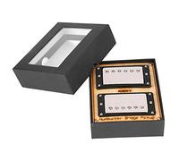 Pickup Al Ponte Humbucker con Magnete a V Soapbar, Telaio in Lega, per Riparazione di Chitarre e Accessori Fai-da-te con Display in Acero (bordo nero)