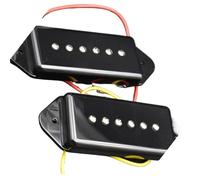 Pickup Alnico 5 con corno Nero Soap Box Accessori per chitarra adatti per pickup per chitarra elettrica LP Pickup-Set Chitarra Elettrica(Black one set)