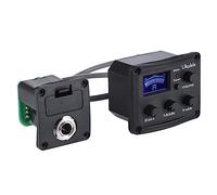 Pickup Bande a Piezo Equalizzatore 3 per Ukulele e Chitarra | Display Lcd, Tre Manopole di Controllo, Risposta 20 Hz 20 Khz, Plastica Nera, Sintonizzazione Precisa