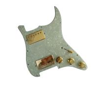 Pickup battipenna 2 pickup Humbuck precablati Alnico V con lama divisa a 5 vie per parti di chitarra ST Pro(Green)