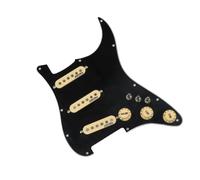 Pickup battipenna Ainico 5 pickup single coil SSS tipo a 7 vie set battipenna precablato completamente caricato per pickup per chitarra ST(Black Yellow)
