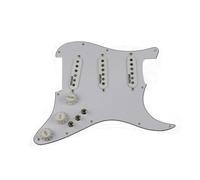 Pickup battipenna Ainico 5 pickup single coil SSS tipo a 7 vie set battipenna precablato completamente caricato per pickup per chitarra ST(WHITE)