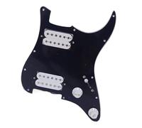 Pickup battipenna Battipenna di caricamento precablato per chitarra nera con piastra antigraffio per pickup a doppia bobina per parti di ricambio per chitarra elettrica ST