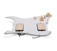 Pickup battipenna Pannello pickup doppio con interruttore pickup singolo indipendente Interruttore a tre stadi HH adatto per chitarra elettrica ST(Yellow pickup)