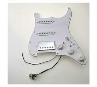 Pickup Battipenna Precablati A 7 Vie Completamente Caricati SSH SSL1 Humbucker Single Coil Per Chitarra St (Color : White pickguard)