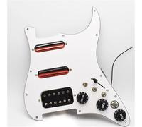 Pickup battipenna precablati Cablaggio Battipenna Per Chitarra SSH Caricato Precablato + Interruttore Di Silenzio Pickup A Doppia Bobina Per Chitarra Elettrica ST(M)