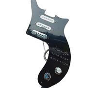Pickup battipenna precablati Classico Precablato SSS Battipenna Interruttore Multifunzione Cablaggio Cromato Brucia Pickup Tri-sonici Per Set Di Chitarra(Black)