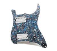 pickup battipenna precablato Battipenna per chitarra elettrica HH-Coil Splitting, stile a due lame/vite esagonale, uscita-piastra battipenna precablata caricata 7,5K/15K(Abalone shell White)