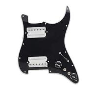 pickup battipenna precablato Battipenna per chitarra elettrica HH-Coil Splitting, stile a due lame/vite esagonale, uscita-piastra battipenna precablata caricata 7,5K/15K(BK White)