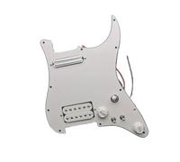 pickup battipenna precablato Facile da installare 5 battipenna per chitarra precablati con bobina divisa HH (mini humbucker + humbucker)(White)