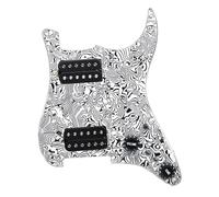 pickup battipenna precablato HH Loaded Pickguard 5 Prewired ST Pickguard Coil Splitting Pickguard con set di pickup Humbucker(BK Wh Bk shell)