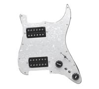pickup battipenna precablato HH Loaded Pickguard 5 Prewired ST Pickguard Coil Splitting Pickguard con set di pickup Humbucker(Black White pearl)