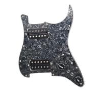 pickup battipenna precablato HH Loaded Pickguard 5 Prewired ST Pickguard Coil Splitting Pickguard con set di pickup Humbucker(Black Black pearl)