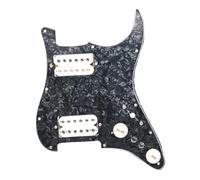 pickup battipenna precablato HH Loaded Pickguard 5 Prewired ST Pickguard Coil Splitting Pickguard con set di pickup Humbucker(White Black pearl)