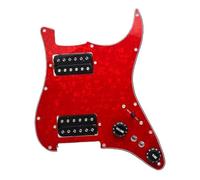 pickup battipenna precablato HH Loaded Pickguard 5 Prewired ST Pickguard Coil Splitting Pickguard con set di pickup Humbucker(Black Red pearl)