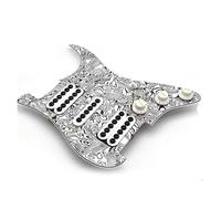 pickup battipenna precablato HSH 3 strati battipenna per chitarra humbucker pickup con interruttore a taglio singolo vite ombrello assemblaggio battipenna precablato(Zebra color)