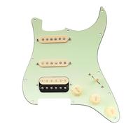 pickup battipenna precablato Musiclily Pro Auto-Split Pre-cablato Standard HSS Battipenna con Artec Pickups Alnico 5 Magnet per Chitarra Elettrica Stile ST(3ply Black Zebra)