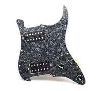 pickup battipenna precablato Pannello pickup per chitarra elettrica ST SQ HH Battipenna per chitarra elettrica Copertura anteriore Cablaggio Colore perla(Black pearl panel-black pickup)