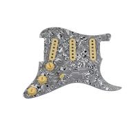 pickup battipenna precablato Parti di chitarra Pickup Chitarra SSS Single Coils 5 Pickup Battipenna caricato/Set di coperture per pickup gialle(22)
