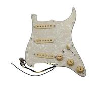 pickup battipenna precablato Parti di chitarra Pickup Chitarra SSS Single Coils 5 Pickup Battipenna caricato/Set di coperture per pickup gialle(04)