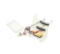 pickup battipenna precablato Pickguard Humbucker per chitarra Strat precablato SSH bianco invecchiato a 3 strati