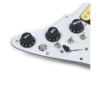 pickup battipenna precablato Pickup a doppia bobina per chitarra elettrica ST SSH con interruttore di silenziamento/3,5 Loaded precablato nero bianco(White with switch)