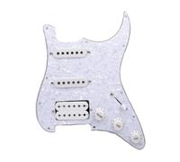 pickup battipenna precablato Pickup per chitarra elettrica set completo di pickup cablaggio aggiornamento(White pearl panel)