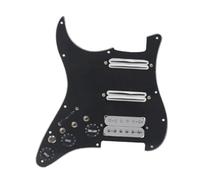 pickup battipenna precablato SSH Guitar Pickguard Cablaggio Precablato Caricato + Interruttore Silenzio ST Chitarra Elettrica Doppia Bobina Pickup Nero Bianco(Switch WH with YL)