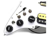 pickup battipenna precablato SSH Guitar Pickguard Cablaggio Precablato Caricato + Interruttore Silenzio ST Chitarra Elettrica Doppia Bobina Pickup Nero Bianco(With Switch white)