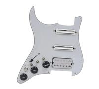pickup battipenna precablato SSH Guitar Pickguard Cablaggio Precablato Caricato + Interruttore Silenzio ST Chitarra Elettrica Doppia Bobina Pickup Nero Bianco(Switch WH with WH)