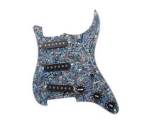 pickup battipenna precablato SSS Prewired ST Pickguard 3 Single Coil Pickups Battipenna per chitarra elettrica caricato con pickup bianco nero(Abalone pearl black)