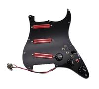 Pickup battipenna Single Coil Battipenna Caricato Precablato per Chitarra con Set di Pickup Mini Humbucker SSS Rosso Cablaggio per Saldatura DCR Ad Alto Rendimento per Chitarra ST