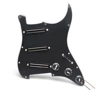 Pickup battipenna single coil Battipenna Per Chitarra Precablato SSS Multicolore Mini Humbucker Chitarra Elettrica 9K/9K/9K Precablato Caricato Per Chitarra Stile ST(Black-BK)