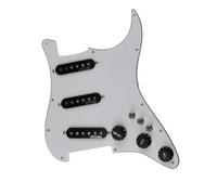 Pickup battipenna single coil Battipenna Precablato A 7 Vie Completamente Caricato SSS Ainico 5 Pickup Single Coil Set Per Pickup Per Chitarra(White Black)