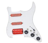 Pickup battipenna single coil Cablaggio Battipenna Per Chitarra SSH Caricato Precablato + Interruttore Di Silenzio Pickup A Doppia Bobina Per Chitarra Elettrica ST Nero Bianco(H)