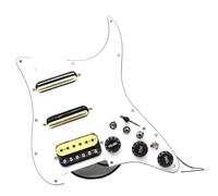 Pickup battipenna single coil Cablaggio Battipenna Per Chitarra SSH Caricato Precablato + Interruttore Di Silenzio Pickup A Doppia Bobina Per Chitarra Elettrica ST Nero Bianco(J)