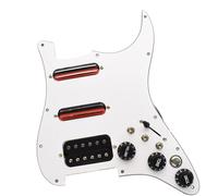 Pickup battipenna single coil Cablaggio Battipenna Per Chitarra SSH Caricato Precablato + Interruttore Di Silenzio Pickup A Doppia Bobina Per Chitarra Elettrica ST Nero Bianco(I)
