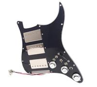 Pickup battipenna single coil HHH Battipenna Caricato Precablato Per Chitarra Con Divisione Della Bobina Set Di Pickup Humbucker Ainico 5 Per Chitarre Elettriche Per Chitarra ST(Black)